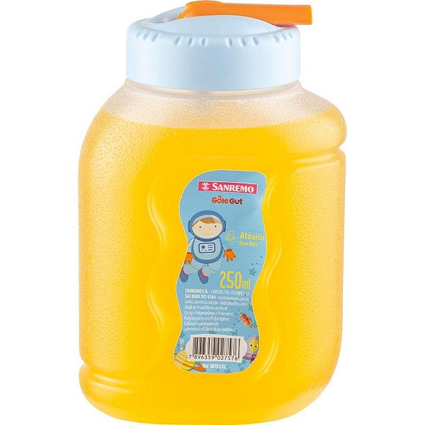 Garrafa Plástica Gole GUT 250ML Tampa Azul