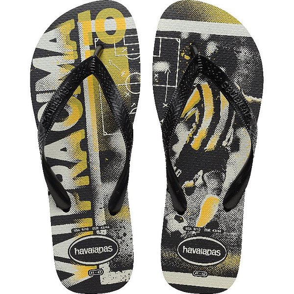 Chinelo Havaianas Masculino TOP Athletic 41/42 Preto PAR