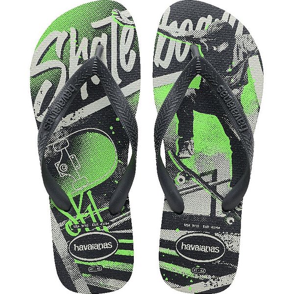 Chinelo Havaianas Masculino TOP Athletic 43/44 Novo Grafite