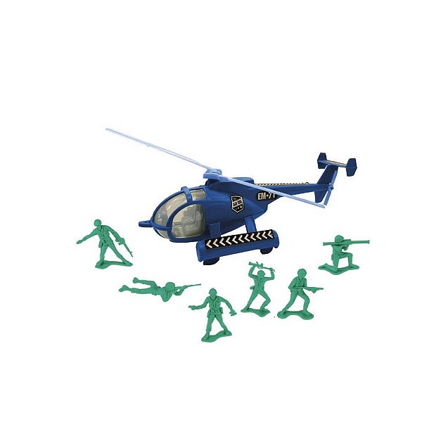 Miniatura Colecionável Forças ARMADAS Helicóptero 6 Peças Pacote