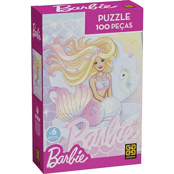 QUEBRA-CABEÇA Cartonado Barbie Brilhante 100 Peças