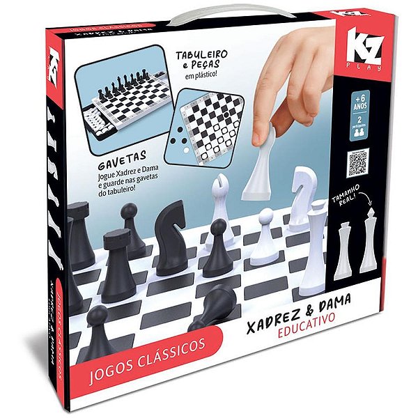 Jogo de Xadrez e Dama Educativo