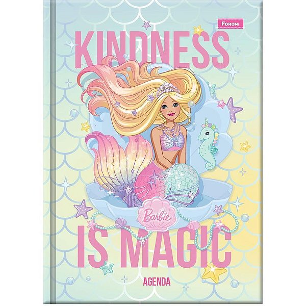 Agenda Permanente Barbie Escolar 96 Folhas 105X148MM Pacote com 5