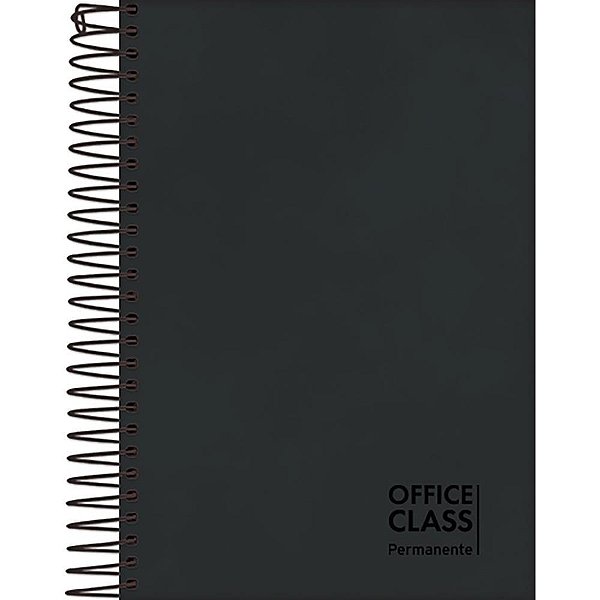 Agenda Permanente Office CLASS Preta 200 Folhas 130X188MM Pacote com 03