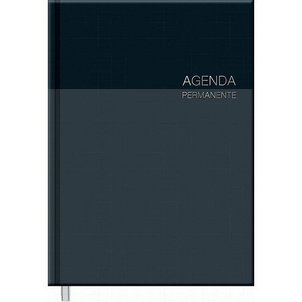 Agenda Permanente Preta Executiva 192F 145X205MM Pacote com 04