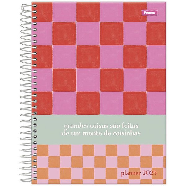 AGENDA/PLANNER 2025 DIZ AI Espiral 80 Folhas 177X240MM Pacote com 03