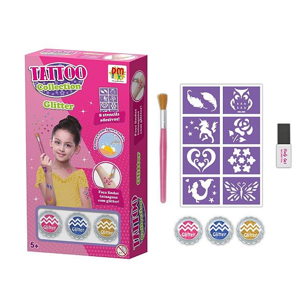 Tatuagens Tatto Coleciton Glíter 13 Peças  KIT