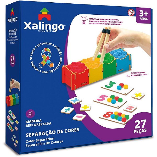Brinquedo Pedagógico Separação Cores e Contagem