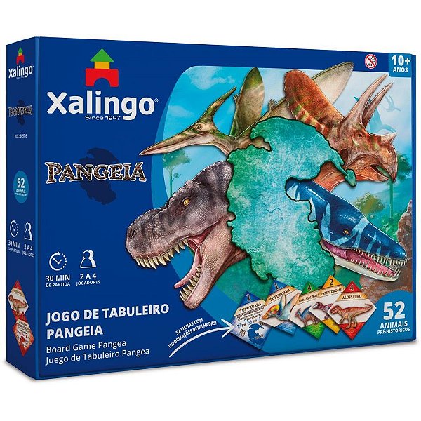 Jogo de Tabuleiro Dinossauro Pangeia 55 Peças