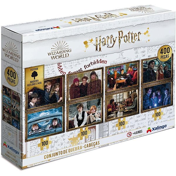 QUEBRA-CABEÇA de Madeira HARRY Potter 4X100 Peças