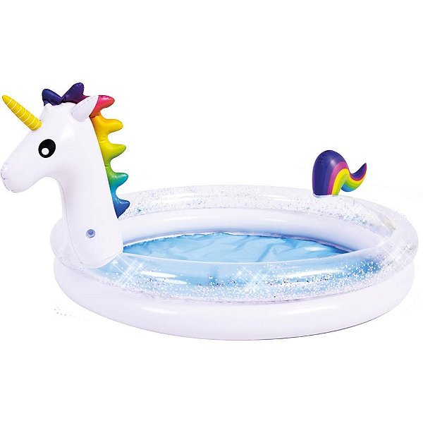 Piscina Inflável Infantil Unicórnio Glitter 65L