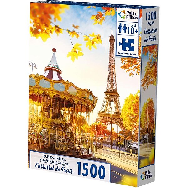 QUEBRA-CABEÇA Cartonado Carrosel de Paris 1500 Peças