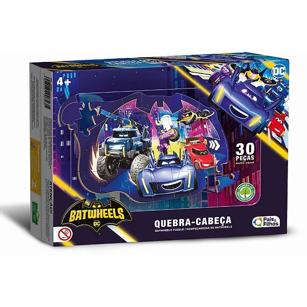QUEBRA-CABEÇA Madeira Batwheels 30 Peças