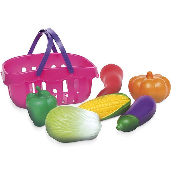 Brincando de Casinha Hortifruti Cestinha 7 Peças