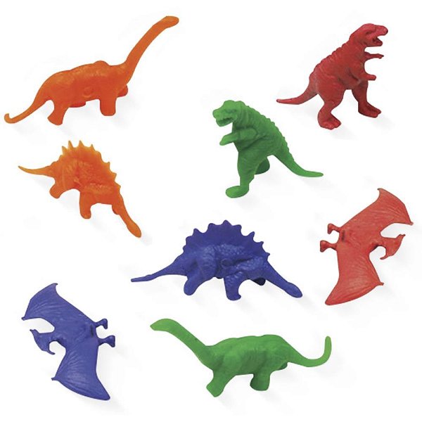 Dinossauro  Colorido com 8 Peças