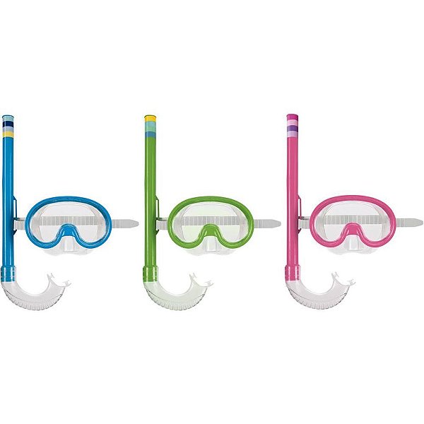óculos de Natação Máscara para Mergulho com Snorkel Infantil