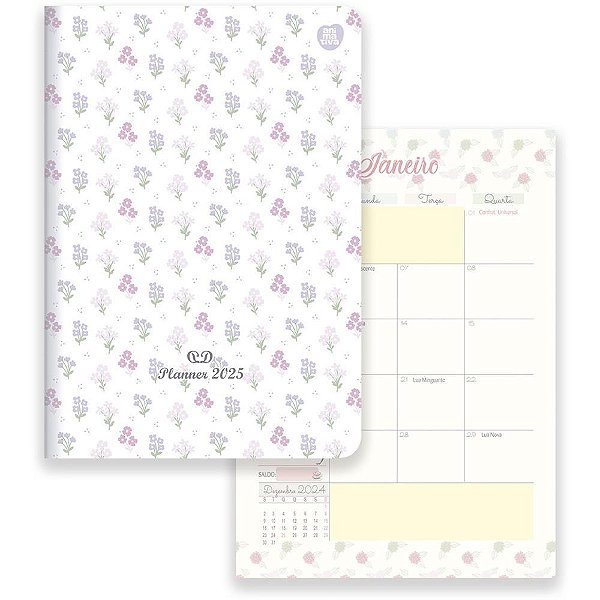 AGENDA/PLANNER 2025 Detalhes 20F 178X254MM Pacote com 04