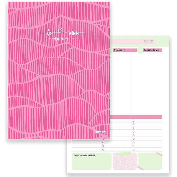 AGENDA/PLANNER Permanente BE Mine 80 Folhas 179X241MM Pacote com 4