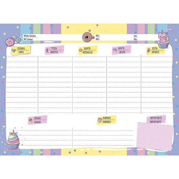 AGENDA/PLANNER Permanente BE HAPPY 53F. 275X200MM Pacote com 10