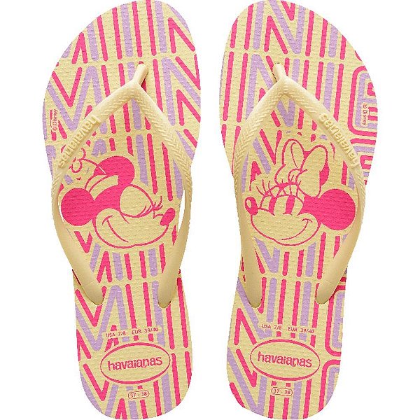 Chinelo Havaianas Licenciado SLIM Disney 35/36 Buttercream PAR