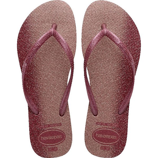 Chinelo Havaianas Feminino SLIM GLOSS 39/40 Amaranto PAR