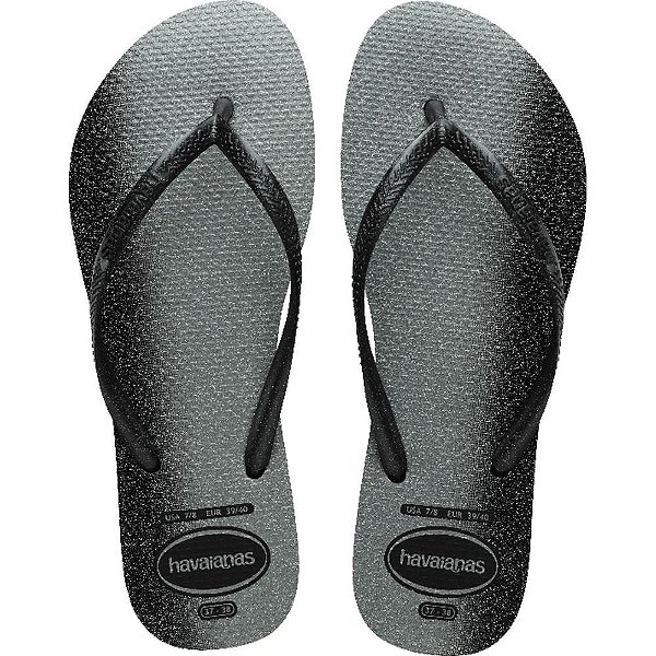 Chinelo Havaianas Feminino SLIM GLOSS 39/40 Preto