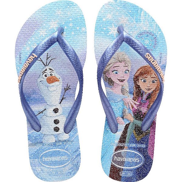 Chinelo Havaianas Infantil KIDS SLIM Princess 27/28 Roxo