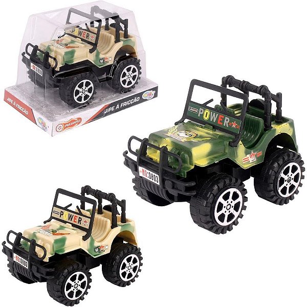 Carrinho a Fricção Jipe do Exercito Power