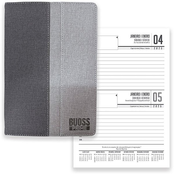 Agenda 2025 Buoss Prime 176F. 142X207MM Pacote com 02