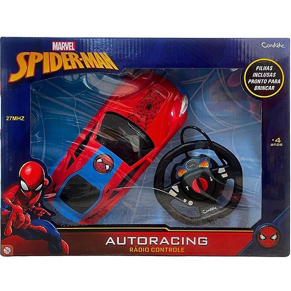 Carrinho Controle Remoto SPIDER-MAN AUTO-RACING 3 Funções