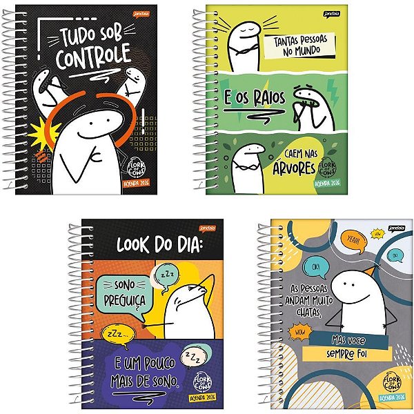 Agenda 2025 FLORK CD Espiral 352 Páginas 133X178MM - Pacote com 4 Unidades