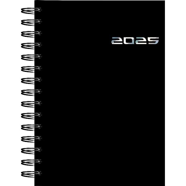 Agenda Executiva 2025 Capa Dura Espiral - 160 Folhas - Preta