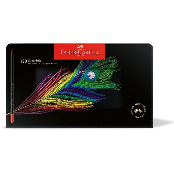 Lápis de COR Redondo Supersoft 120 Cores em Lata - Pacote com 02