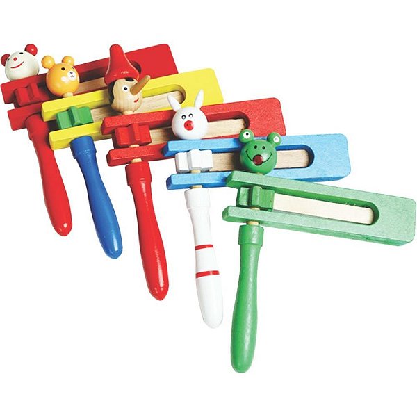 Instrumento Musical Catraca Infantil 15 CM - Sortido