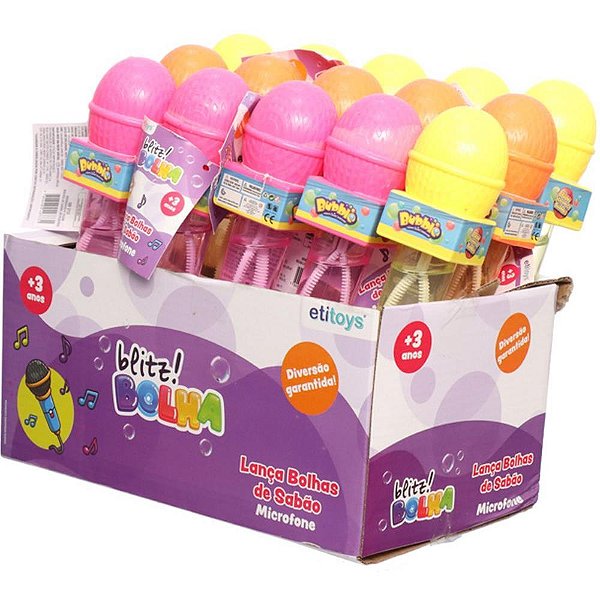 Bolha de Sabão BLITZ Bolha Microfone 70ML - Display com 15 Unidades