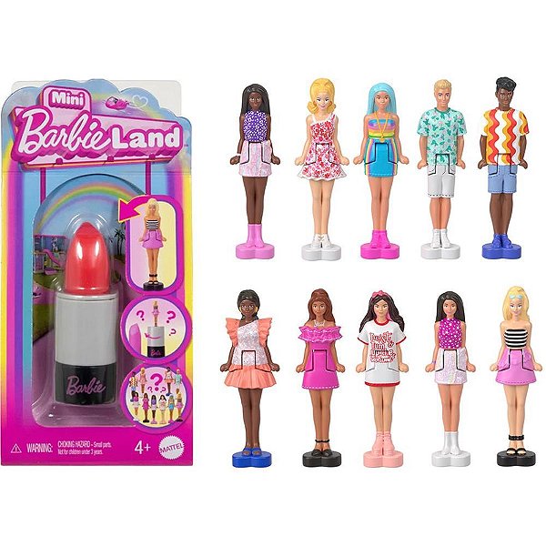 Barbie LAND Mini Boneca Surpresa - Caixa com 10 Unidades
