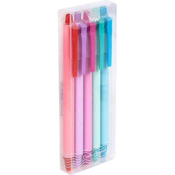 Caneta Esferográfica Retrátil GEL Apagável 0.7MM Blister com 05 Unidades