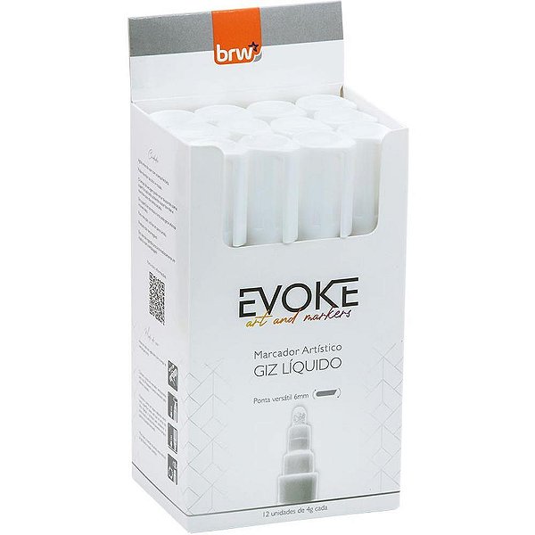 Giz Líquido Branco 6MM para Vidros Estojo