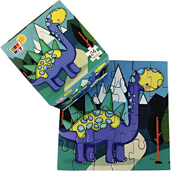 QUEBRA-CABEÇA Cartonado Petit Dino 24 Peças - 14X14CM