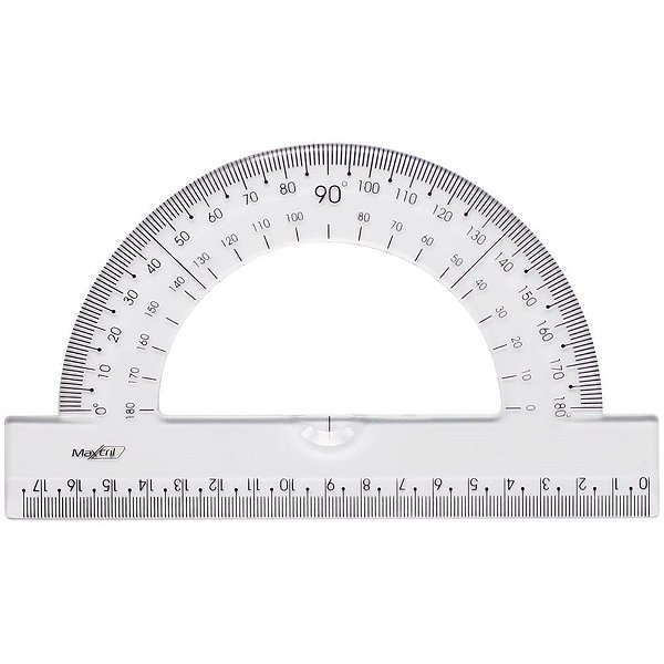 Transferidor MAX Premium 180º Cristal 18CM Blister