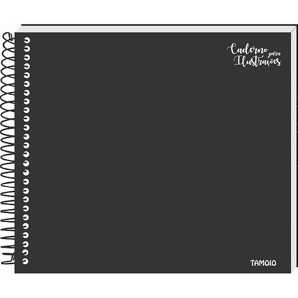 Caderno Desenho Técnico Preto Espiral 40 Folhas 150G 204X234MM Pacote com 04