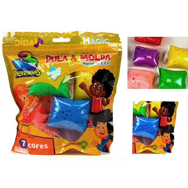 Massa de Modelar Criativa Pula e Molda 70G 3 Palavrinhas