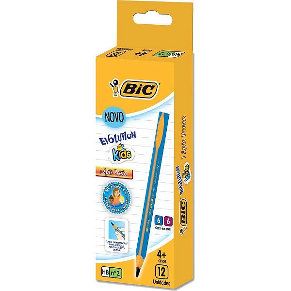 Lápis Preto BIC KIDS Evolution Triangular HB#2 Caixa com 12 Unidades
