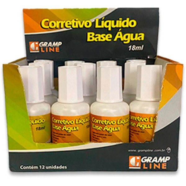 Corretivo Líquido À Base de água 18ML GRAMP Line Caixa com 12