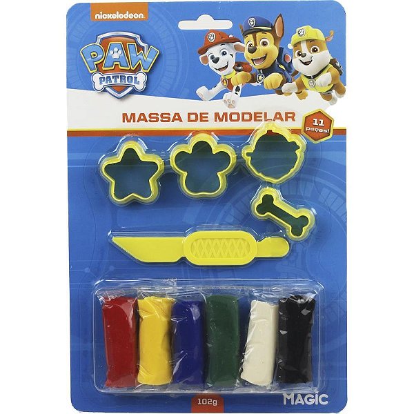 Massa para Modelar Criativa Patrulha Canina Chase com 11 Peças