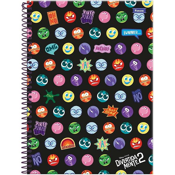 Caderno 01X1 Capa Dura Divertidamente 80 Folhas Pacote com 4