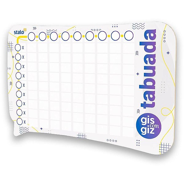 Quadro Planner Tabuada GIS e GIZ 20X30CM Pacote com 2 Unidades