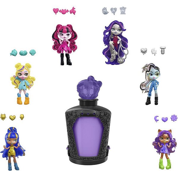 Monster HIGH Coleção de Poções Monstro – Boneca Surpresa com Amuletos Mágicos