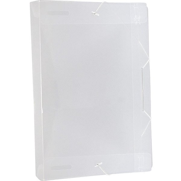 Pasta ABA Elástica Plástica Ofício 40MM Cristal - Pacote com 10 Unidades 1