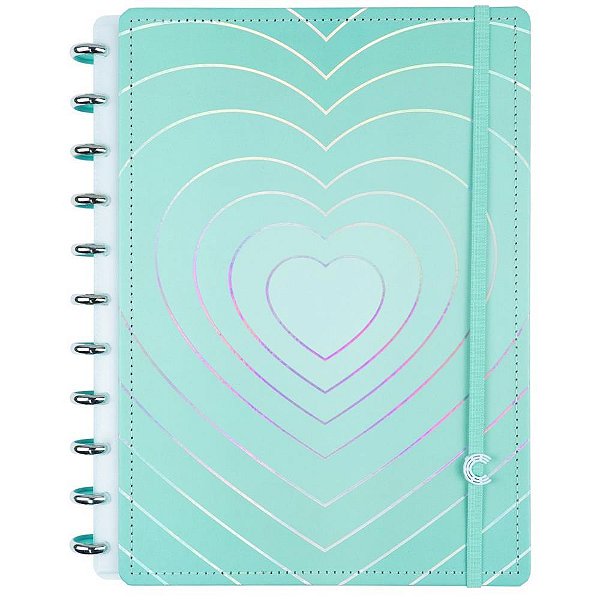 Caderno Inteligente Grande Turquoise Love - 80 Folhas